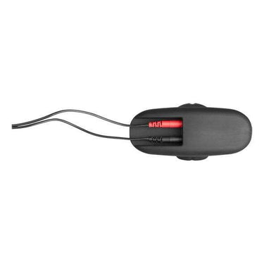 Plug anale in silicone nero con stimolazione Electra Stim, forma affusolata
